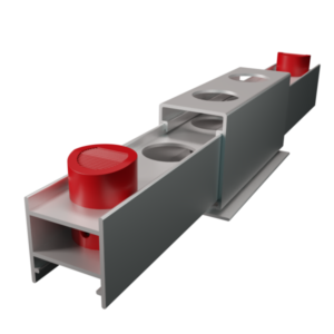 Gerader Verbinder 55mm Aluminium